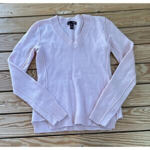 Aqua Cashmere Women’s V Neck Sweater Size XS Pink 100% Cashmere